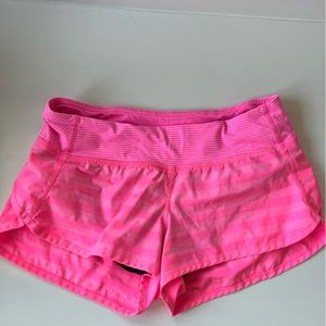 Adorable pink LuLu lemon athletic shorts